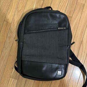 Knomo Southampton Laptop Backpack Leather Black/Herringbone
